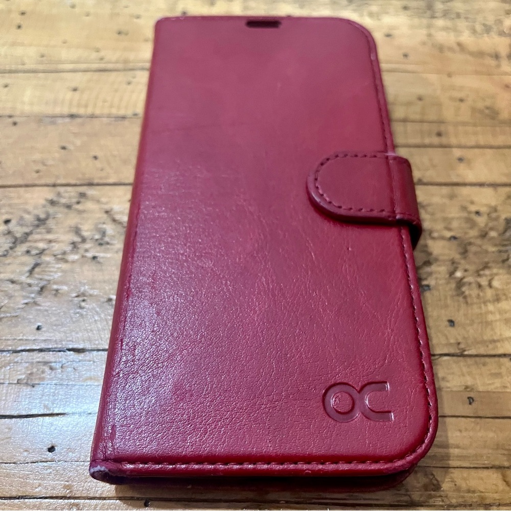 Red Leather Phone Case - 6”